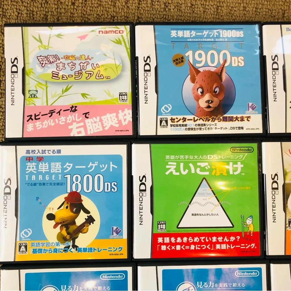 Lot Of 21 Nintendo DS Japanese Game With Case Manual Tested And Works EUC